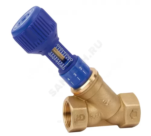 Клапан балансировочный ручной латунь 727ОТ Ду 25 Rp1" Ру20 Тмакс=120 оС ВР Kvs=11.76м3/ч без ниппелей Cimberio CIM 727OT 1