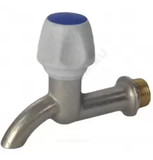 Кран седловой водоразборный латунь без штуцера КрН15 Ду 15 Ру6,3 НР G1/2" маховик L=106мм настенный Цветлит ZW20031