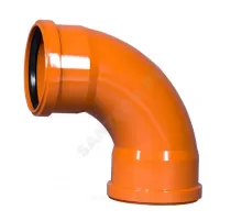 Отвод НПВХ двухраструбный коричневый Дн 110х87гр б/нап радиальный в/к KGBD 2М SW Ostendorf 228085