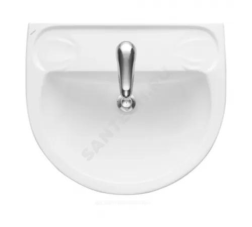 Умывальник подвесной Лотос 58 1 отверстие под смеситель по центру белый Santeri 1.3110.6.S00.10B.0