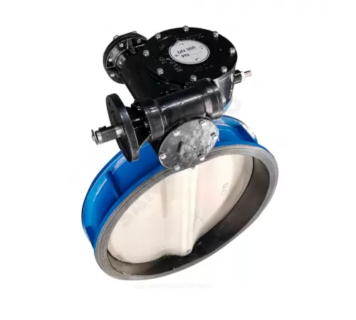 Затвор дисковый поворотный чугун Ду 500 Ру10/16 межфл с редуктором под электропривод диск нерж манжета EPDM EURO Benarmo