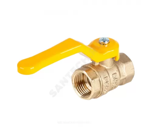 Кран шаровой латунь газ Стандарт Ду 15 Ру40 ВР полнопроходной рычаг Dist 411Р