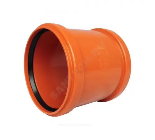 Муфта НПВХ ремонтная коричневая Дн 110 б/нап в/к KGU Ostendorf 220500