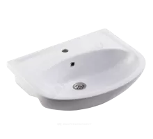 Умывальник мебельный УЮТ 60 1 отверстие под смеситель по центру белый Rosa (Кировская керамика)