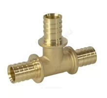 Тройник для PE-X труб аксиальный латунь Дн 25 РОС