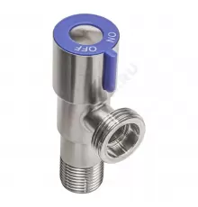 Кран нерж бытовой угловой G1/2"х3/4" Ру10 НР переходной флажок керамическая кран-букса с отражателем RM-L ATS-1234