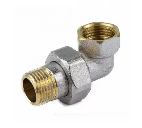 Соединитель латунь никель американка Ду 20 (3/4") угловой ВР/НР 9015 ГОСТ 32585-2013 Aquasfera 9015-02