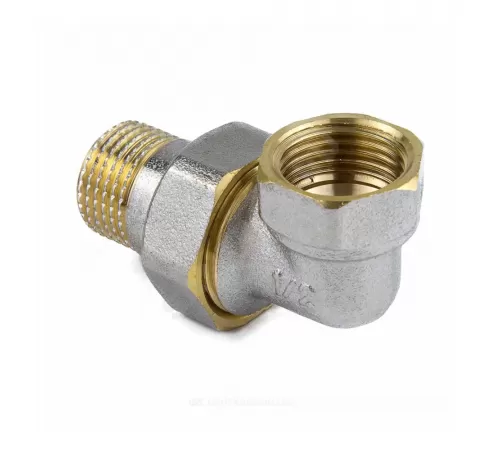 Соединитель латунь никель американка Ду 20 (3/4") угловой ВР/НР 9015 ГОСТ 32585-2013 Aquasfera 9015-02