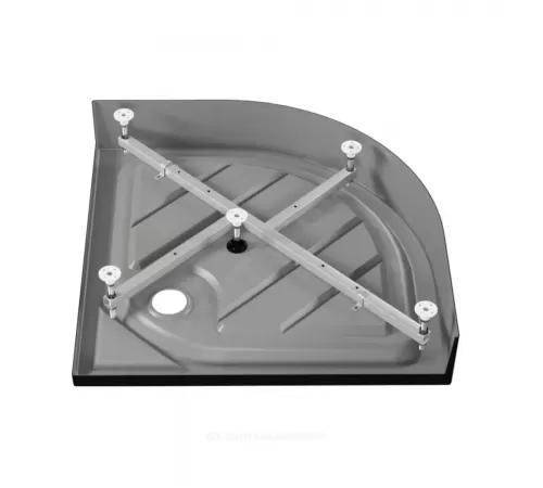 Поддон душевой акриловый полукруглый Classic BLACK N 900х900х160 с противоскользящим покрытием МетаКам АПS_013574