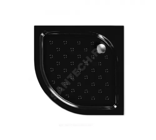 Поддон душевой акриловый полукруглый Classic BLACK N 900х900х160 с противоскользящим покрытием МетаКам АПS_013574