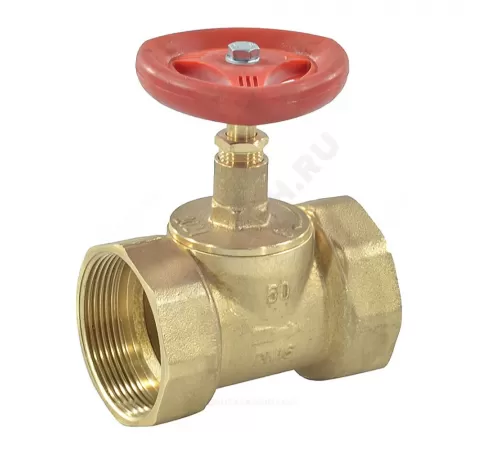 Клапан запорный латунь 15б3р Ду 50 Ру16 ВР прямой Апогей 120003