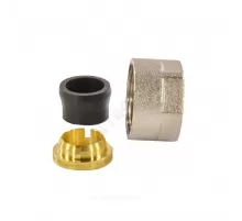 Евроконус для медных труб обжим латунь Дн 15х3/4" с накидной гайкой РОС