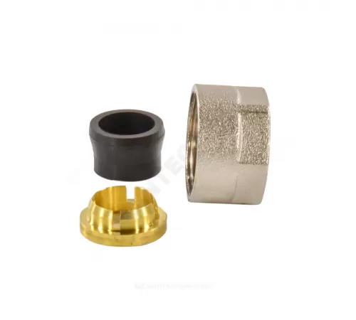 Евроконус для медных труб обжим латунь Дн 15х3/4" с накидной гайкой РОС