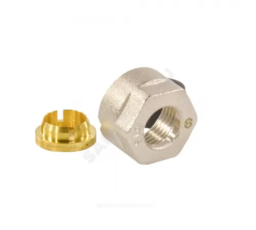 Евроконус для медных труб обжим латунь Дн 15х3/4" с накидной гайкой РОС