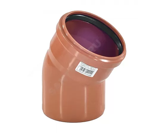 Отвод НПВХ коричневый Дн 160х30гр б/нап в/к KGB Ostendorf 222210
