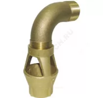 Воронка латунь R141C Ду 25х25 Ру10 ВР G1"хG1" с закругленным отводом Giacomini R141CY005