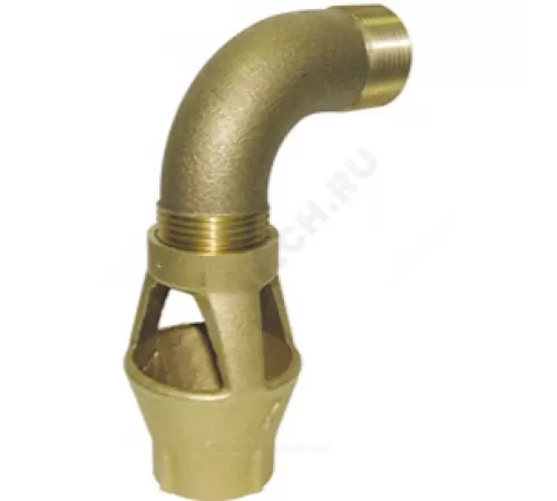 Воронка латунь R141C Ду 25х25 Ру10 ВР G1"хG1" с закругленным отводом Giacomini R141CY005