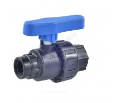 Кран шаровой компрессионный 3/4"x3/4" ВР/ВР Ру10 RTP (РосТурПласт) 17359