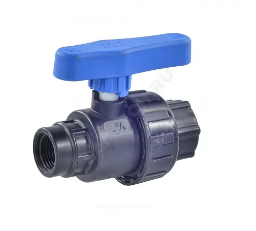 Кран шаровой компрессионный 1/2"x1/2" ВР/ВР Ру10 RTP (РосТурПласт) 17357