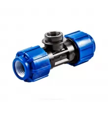 Тройник компрессионный ПЭ Дн 50х3/4"х50 ВР ТПК-АКВА 52503450