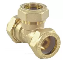 Тройник латунь 15A обжим STAHLMANN STWL15/15/150BEF