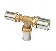 Тройник переходной для МП/PE-X труб латунь пресс Дн 32х26х26 RM151 Giacomini RM151Y092
