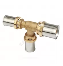 Тройник переходной для МП/PE-X труб латунь пресс Дн 16х20х16 RM151 Giacomini RM151Y045