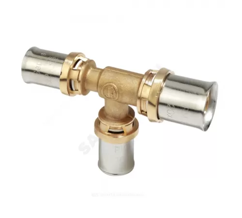 Тройник переходной для МП/PE-X труб латунь пресс Дн 63х40х63 RM151 Giacomini RM151Y168