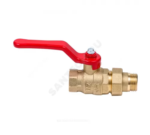 Кран шаровой латунь Эксперт Ду 25 Ру40 ВР/"американка" полнопроходной рычаг Dist 143Р