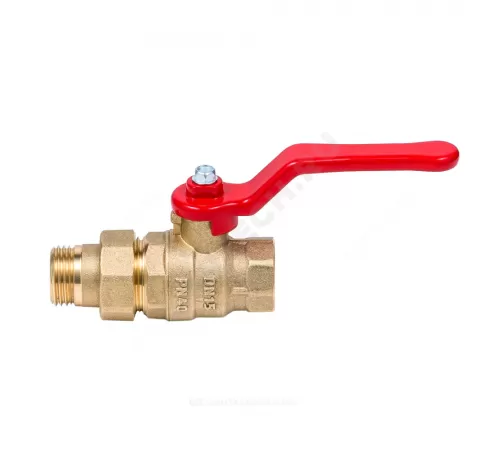 Кран шаровой латунь Эксперт Ду 25 Ру40 ВР/"американка" полнопроходной рычаг Dist 143Р