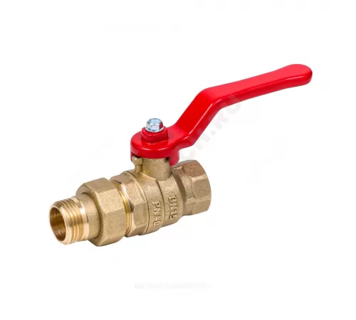 Кран шаровой латунь Эксперт Ду 25 Ру40 ВР/"американка" полнопроходной рычаг Dist 143Р