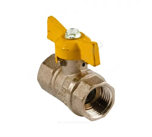 Кран шаровой латунь газ Стандарт 230 аналог 11б27п Ду 15 Ру40 ВР бабочка ГАЛЛОП 115012