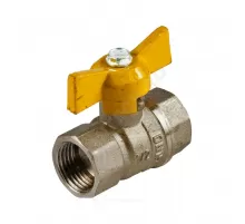 Кран шаровой латунь газ Стандарт 230 аналог 11б27п Ду 15 Ру40 ВР бабочка ГАЛЛОП 115012