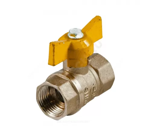 Кран шаровой латунь газ Стандарт 230 аналог 11б27п Ду 15 Ру40 ВР бабочка ГАЛЛОП 115012