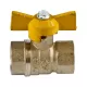 Кран шаровой латунь газ Стандарт 230 аналог 11б27п Ду 15 Ру40 ВР бабочка ГАЛЛОП 115012