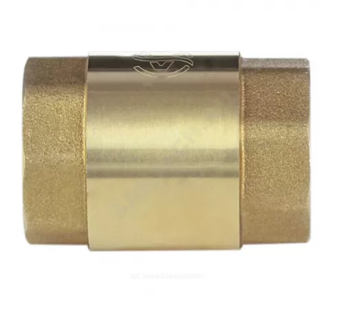 Клапан обратный латунь осевой 3002 Ду 15 Ру40 Тмакс=100 оС ВР 1/2" диск латунь шток латунь Aquasfera 3002-01