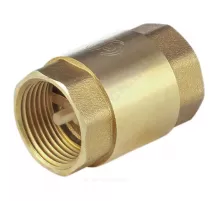 Клапан обратный латунь осевой 3002 Ду 15 Ру40 Тмакс=100 оС ВР 1/2" диск латунь шток латунь Aquasfera 3002-01