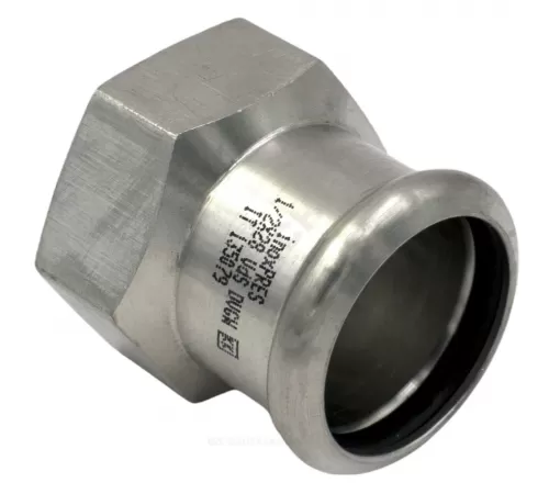 Муфта сталь нерж AISI 316L Дн 15х3/4" Ру16 пресс/ВР Inoxpres RM 190304015