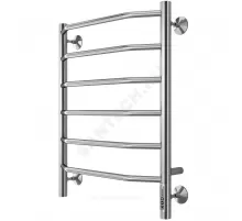 Полотенцесушитель электрический нерж сталь Лесенка 100 Вт 500х650мм 6П со встроенным диммером справа Виктория Терминус 4670078531193