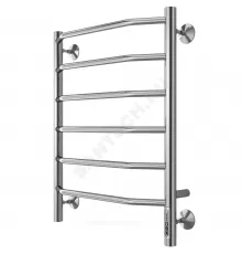 Полотенцесушитель электрический нерж сталь Лесенка 100 Вт 500х650мм 6П со встроенным диммером справа Виктория Терминус 4670078531193