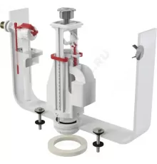 Арматура для бачка сливная/наливная 1/2" боковое подключение кнопка хром 2/реж Alca Plast SA08AK 1/2" CHROM
