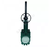 Задвижка шиберная односторонняя чугун VG4400-08NI Ду 600 Ру4 межфл с редуктором уплотнение: NBR Tecofi VG4400-08NI0600