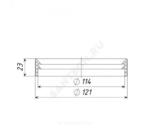Кольцо уплотнительное Дн 120 Татполимер ТП-76.100