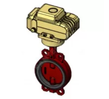 Затвор дисковый поворотный чугун VPI4448R-N04EP Ду 300 Ру16 межфл с электроприводом 380В диск чугун манжета EPDM Tecofi VPI4448R-N04EP0300