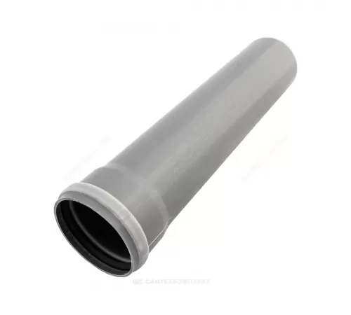 Труба НПВХ с раструбом серая Дн 110х3,2 б/нап L=1,5м в/к Хемкор 1391018