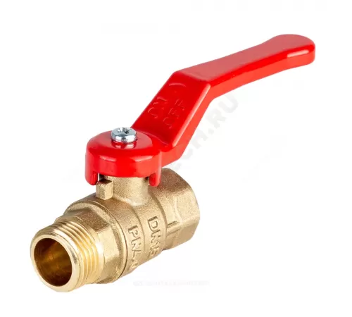 Кран шаровой латунь Стандарт Ду 20 Ру40 ВР/НР полнопроходной рычаг Dist 322Р