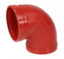 Отвод (колено) под муфту 90гр грувлок ковкий чугун XGQT03 Ду65 (Дн76) Ру25 JIANZHI