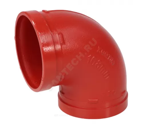 Отвод (колено) под муфту 90гр грувлок ковкий чугун XGQT03 Ду65 (Дн76) Ру25 JIANZHI