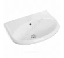 Умывальник подвесной Самарский 57 1 отверстие под смеситель по центру белый Sanita WB.PD/Samarsky/57-C/WHT.G/S1