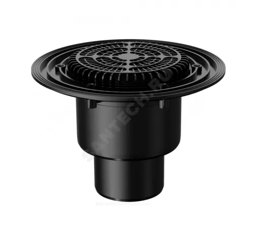 Воронка кровельная VB 310.0 F с вертикальным выпуском PP Дн 50/75/110 с листвоуловителем, без прижимного фланца Fachmann 01.185